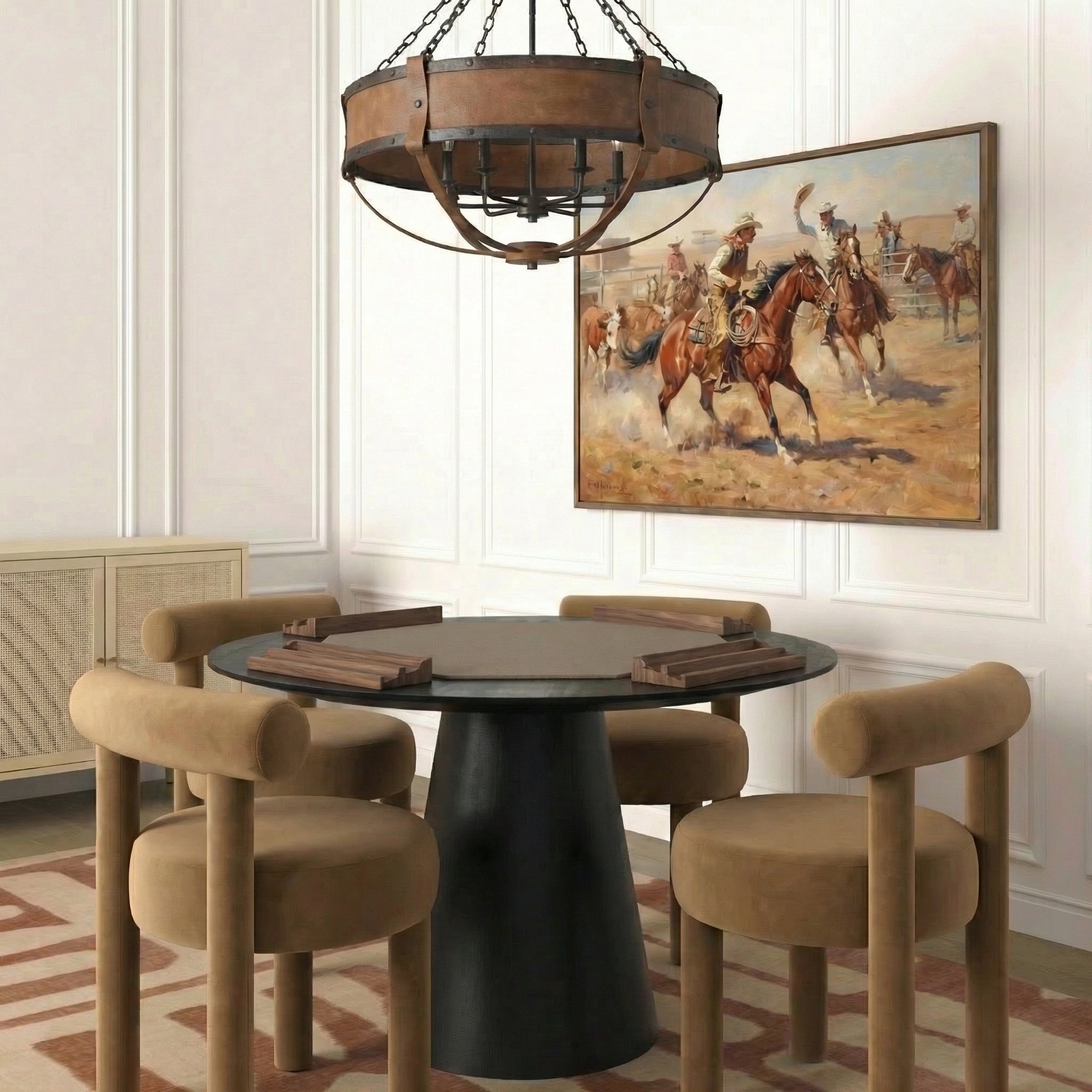 Carmel Cognac Performance Velvet Dining Chair