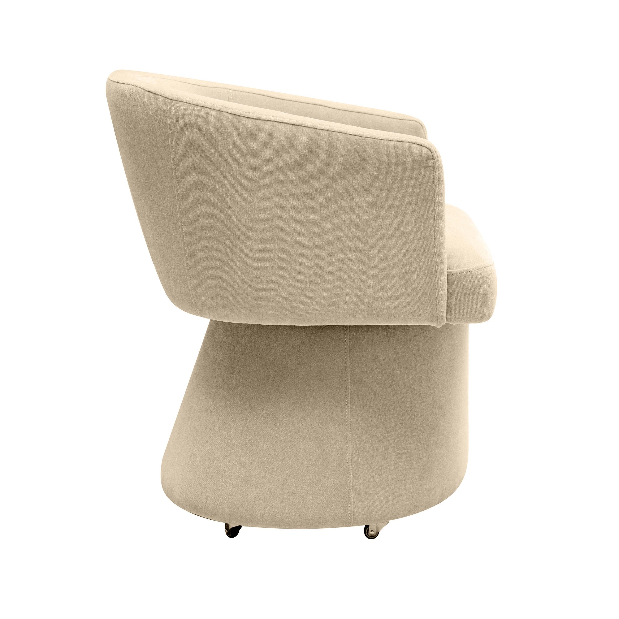 Kristen Taupe Chenille Rolling Mahjong Chair