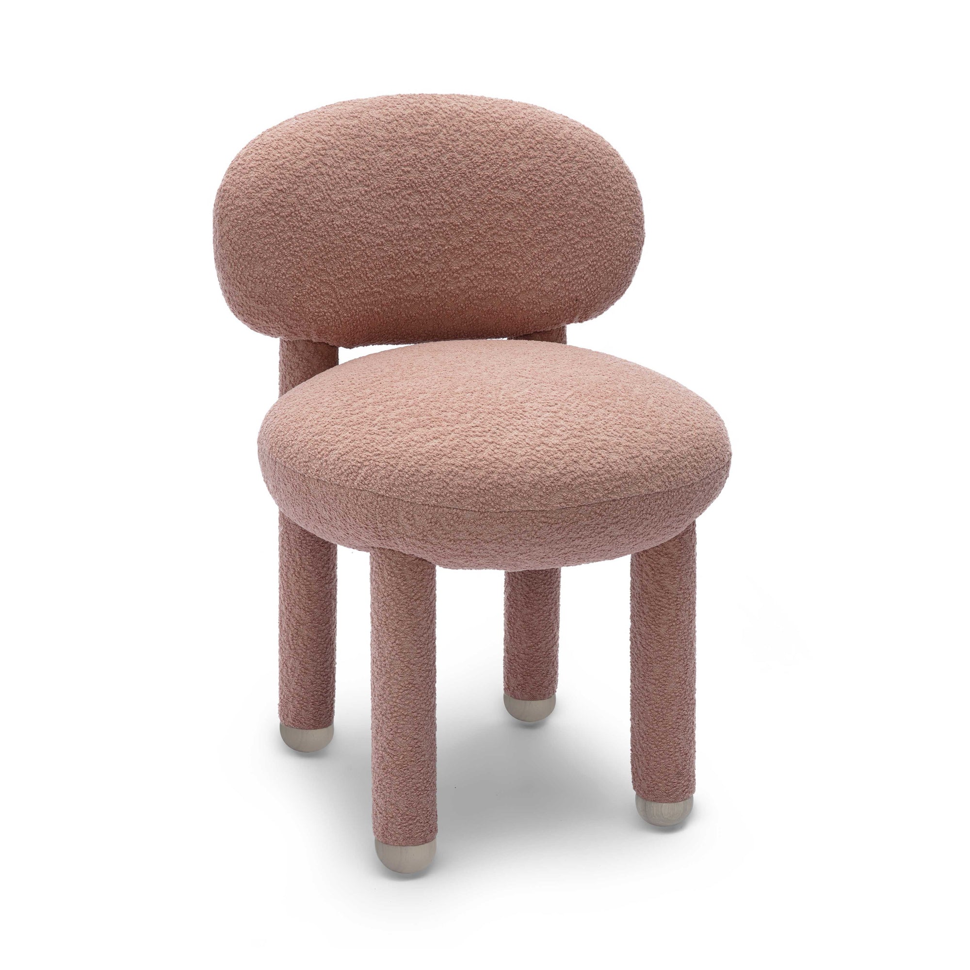 Manu Nubby Rose Performance Fabric Side Chair