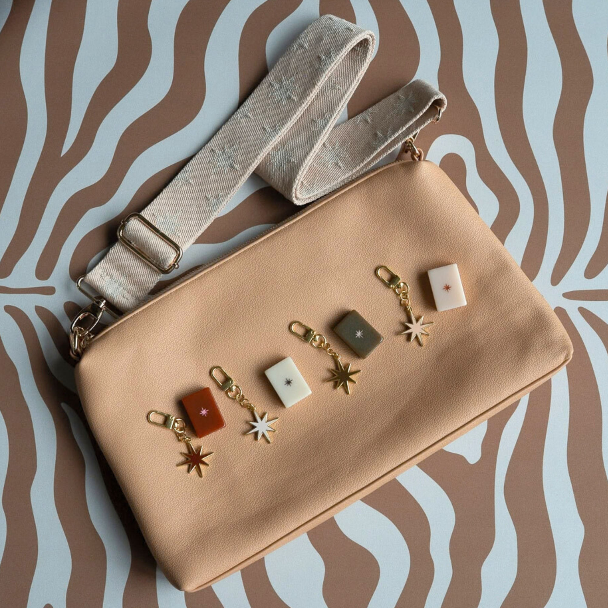 Mahjong Tile Bag Crossbody Strap - Stardust