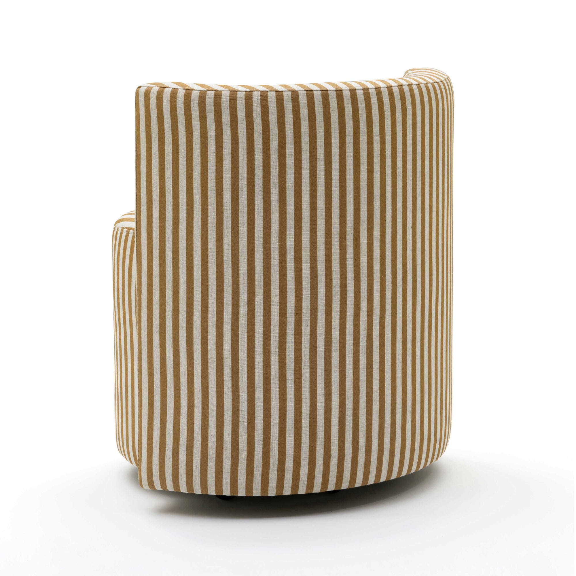 Alyssa Mustard Striped Performance Linen Rolling Chair