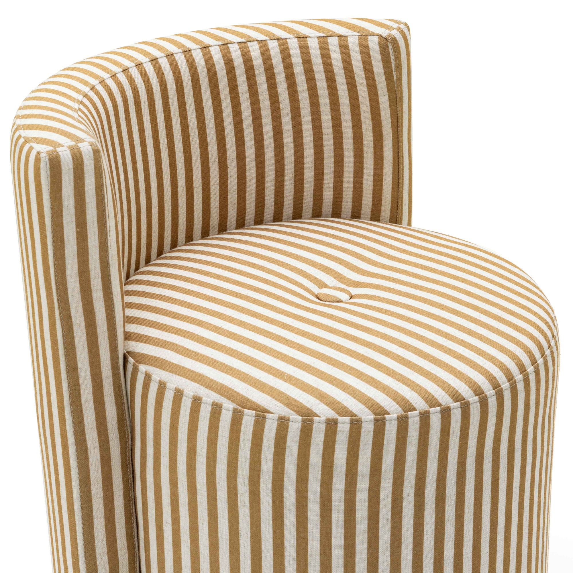 Alyssa Mustard Striped Performance Linen Rolling Chair