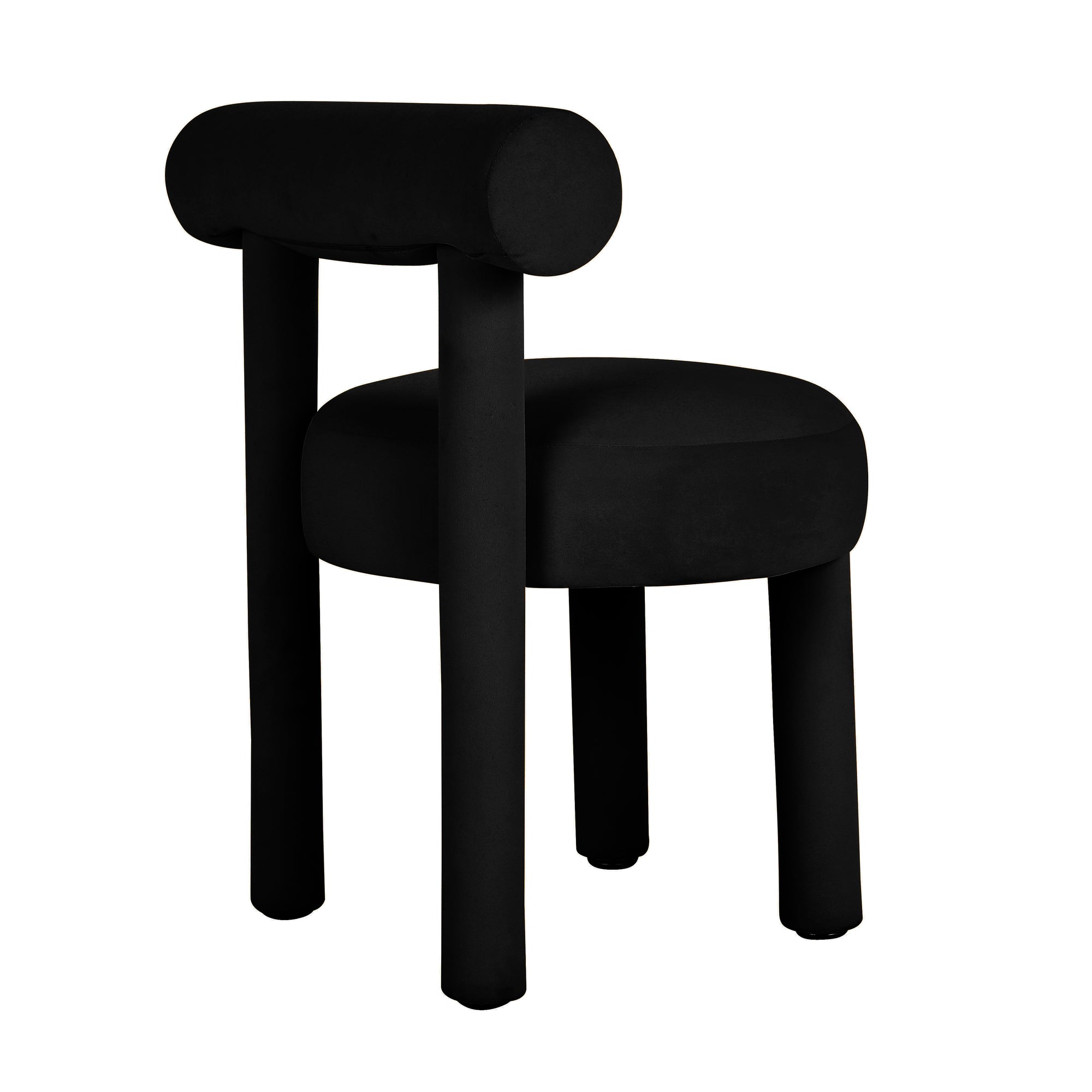 Carmel Black Performance Velvet Dining Chair