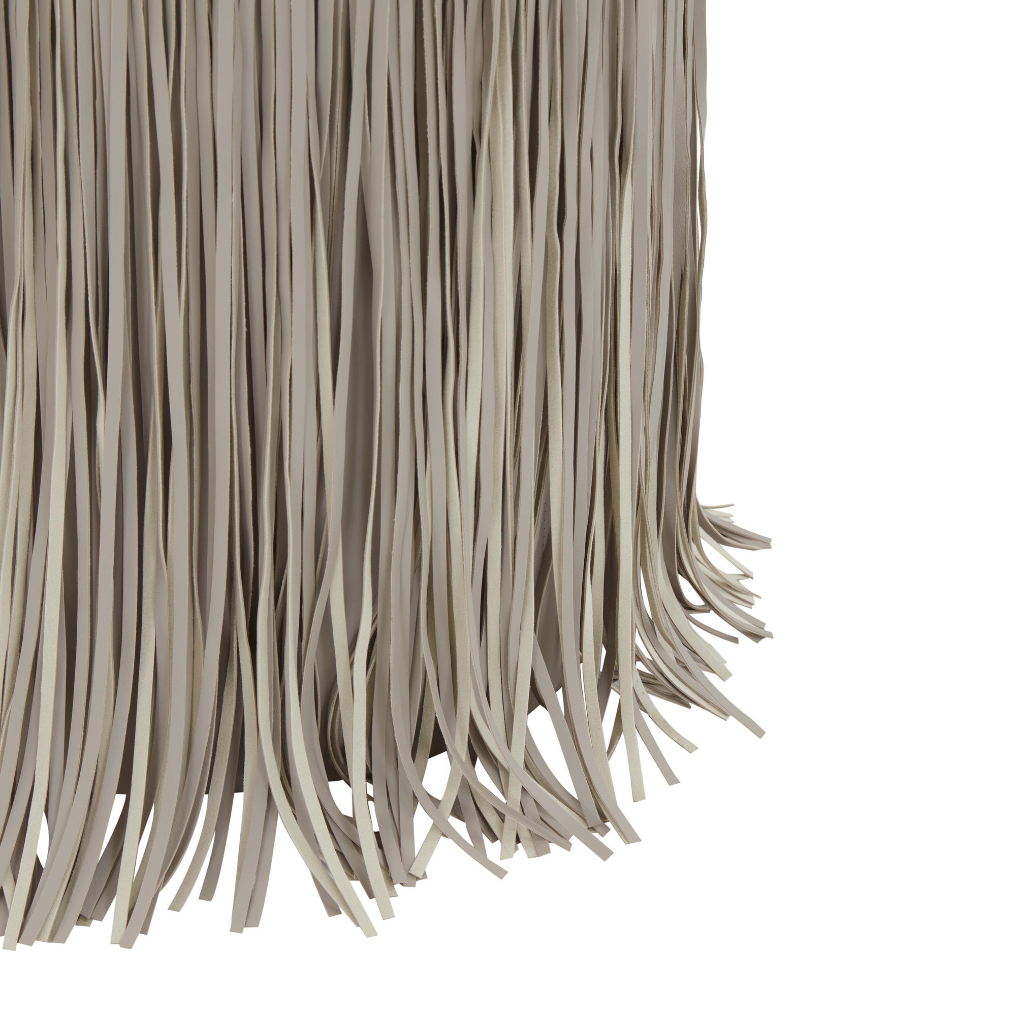 Fringe Grey Vegan Leather Stool