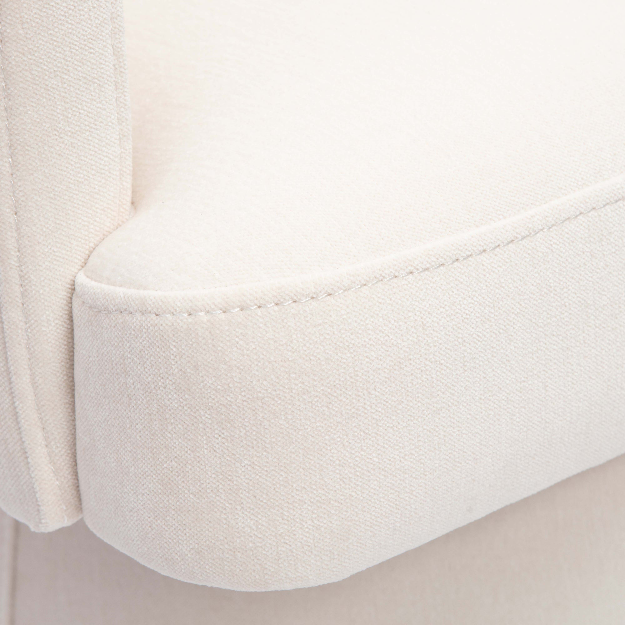 Kristen Ivory Chenille Rolling Mahjong Chair