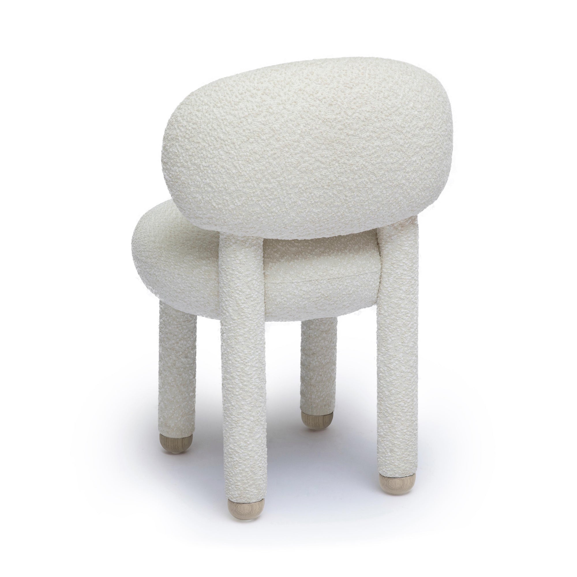 Manu Nubby Cream Performance Fabric Side Chair