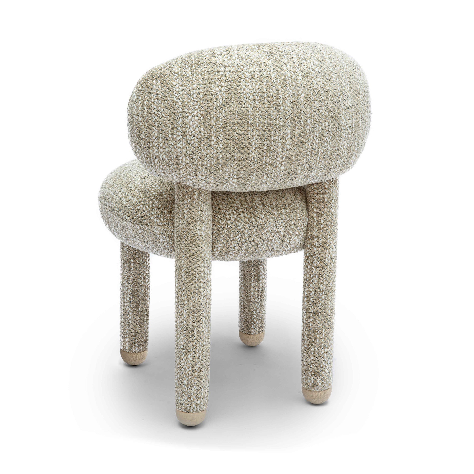 Manu Nubby Taupe Performance Fabric Side Chair