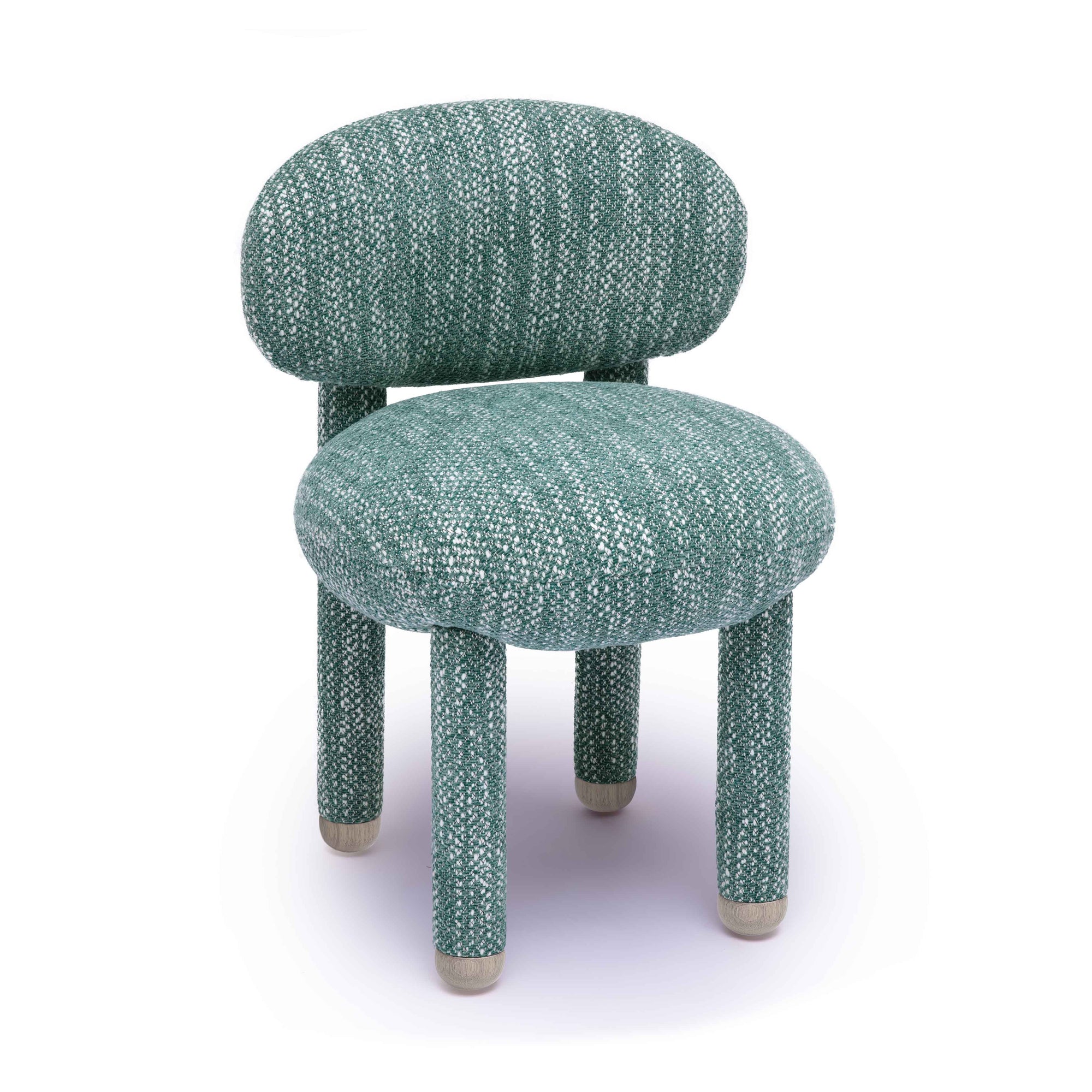 Manu Nubby Teal Performance Fabric Side Chair