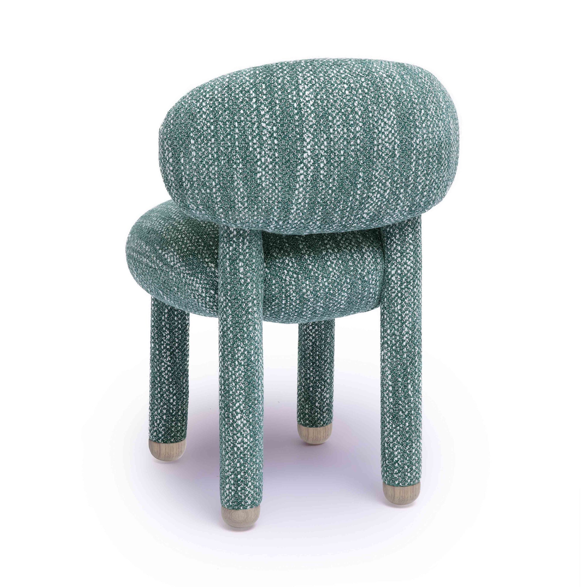Manu Nubby Teal Performance Fabric Side Chair