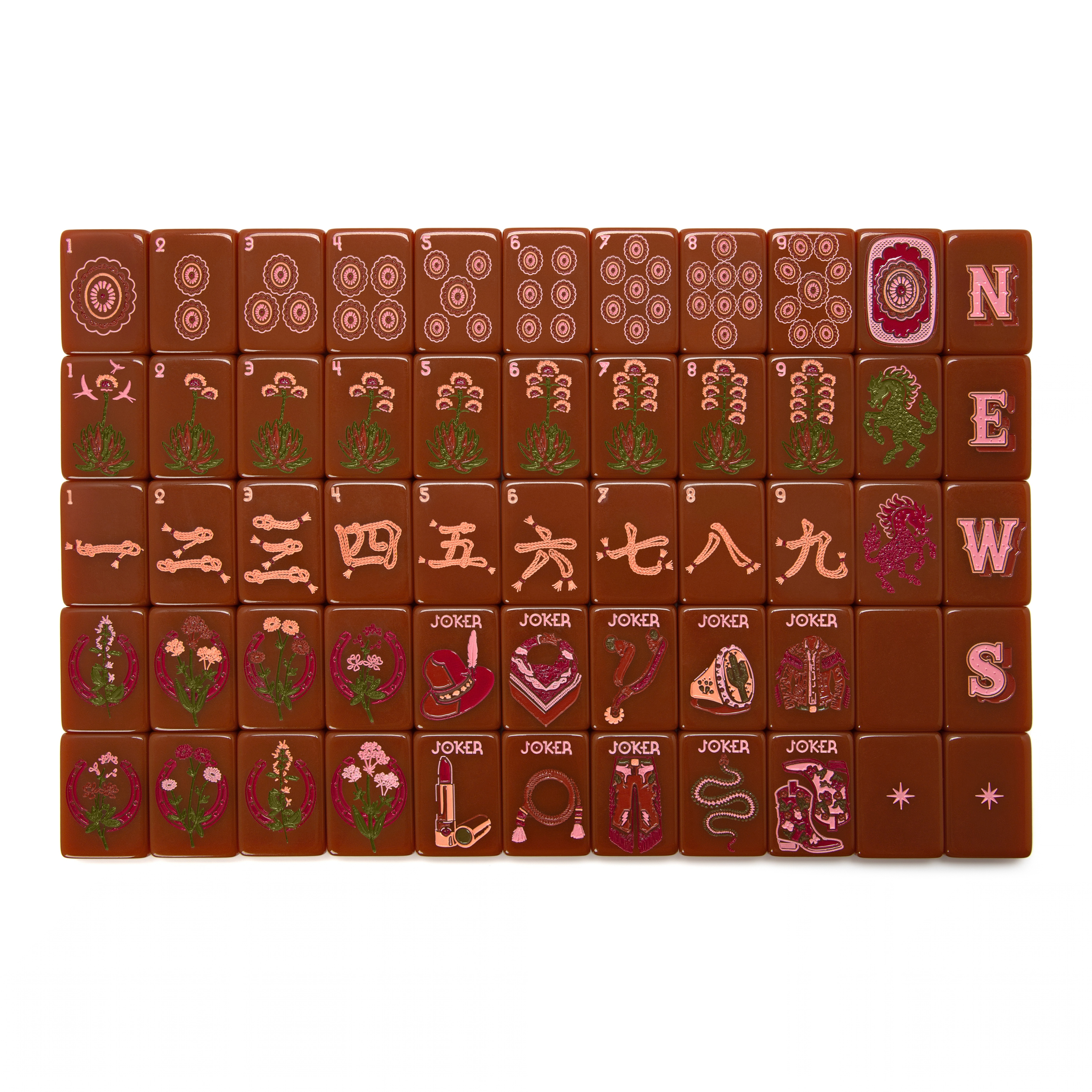 Wild Mare Mahjong Tile Set - Saddlefire