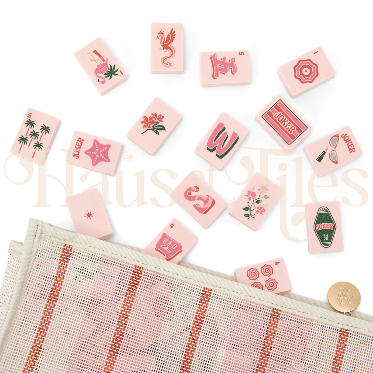Beach Haus Floating Mahjong Tiles and Mat Bundle