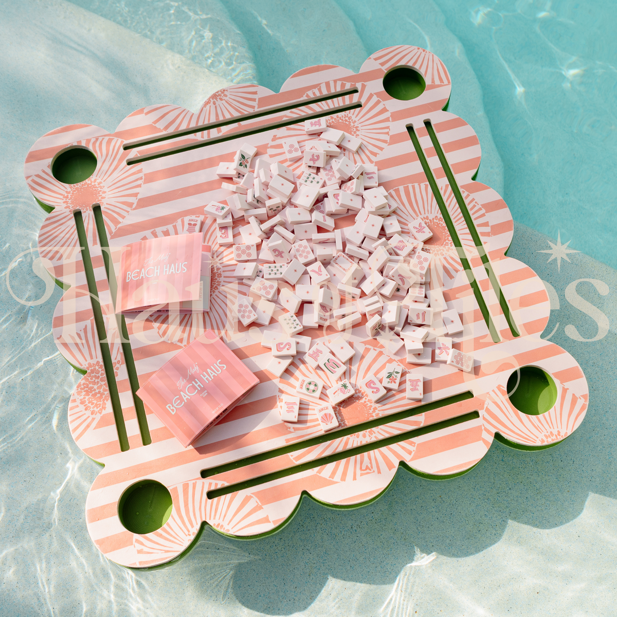 Beach Haus Floating Mahjong Tiles and Mat Bundle