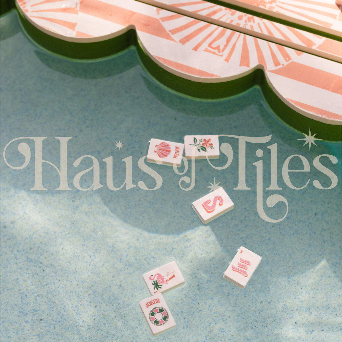 Beach Haus Floating Mahjong Tiles and Mat Bundle