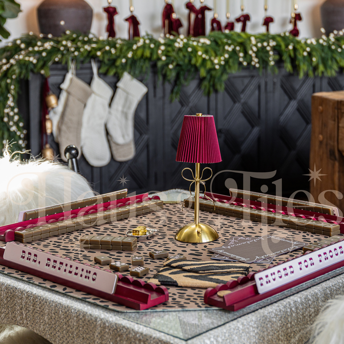 Gold Bow Mahjong Lamp