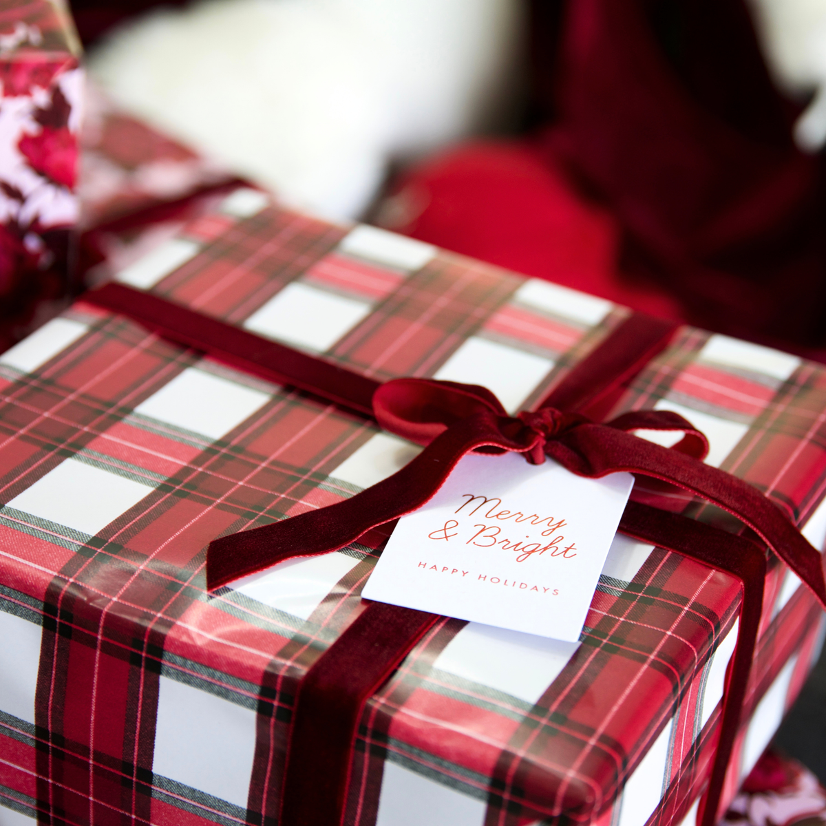 Crimson & Plaid Wrapping Paper | COMING SOON