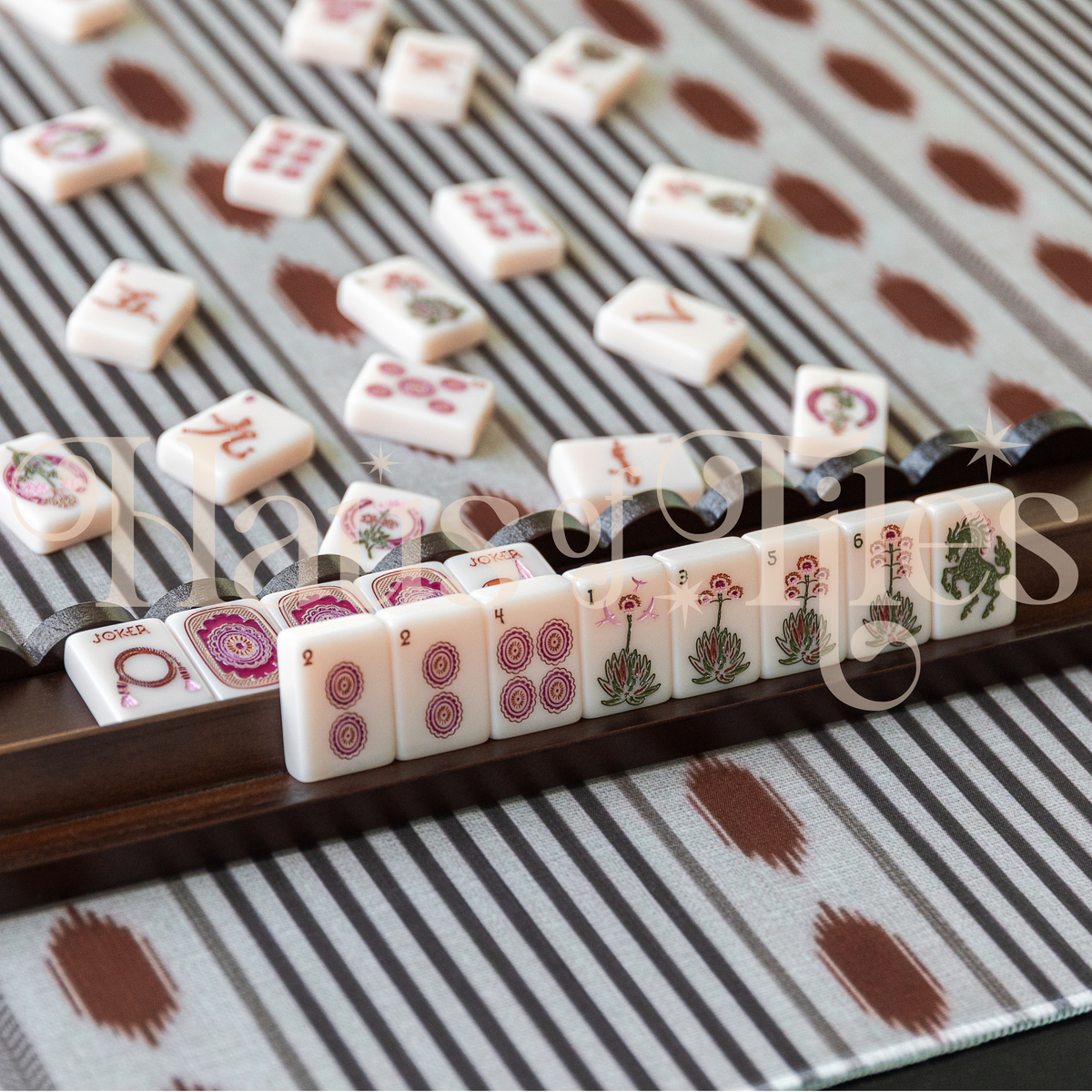Ember Stripe Mahjong Mat | No Grommet