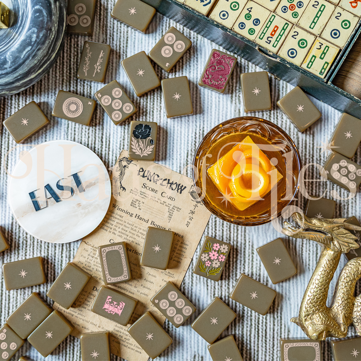 Haus No. 88 Heritage Green Mahjong Tile Set