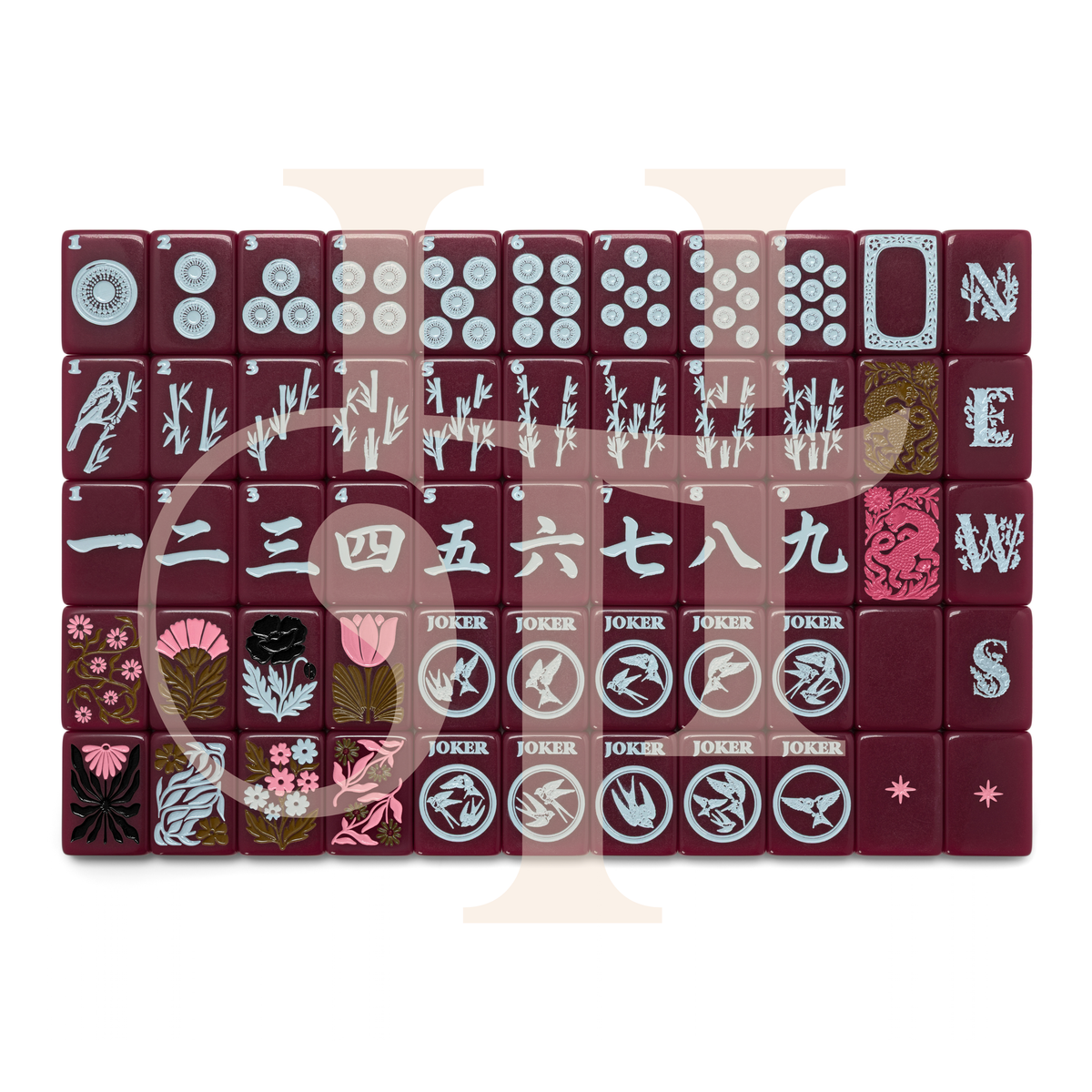 Haus No. 88 Oxblood Mahjong Tile Set | PRE-ORDER
