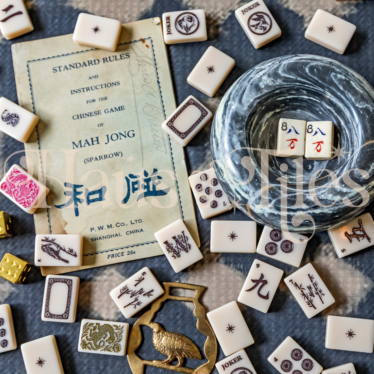 Haus No. 88 Stone & Ink Mahjong Tile Set