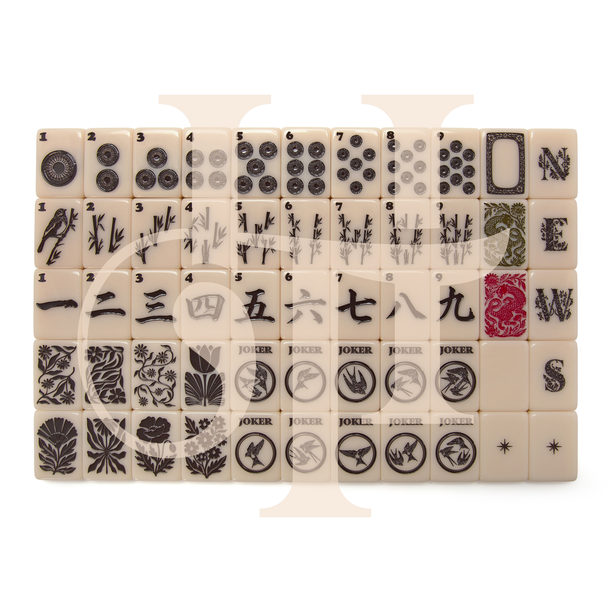 Haus No. 88 Stone & Ink Mahjong Tile Set