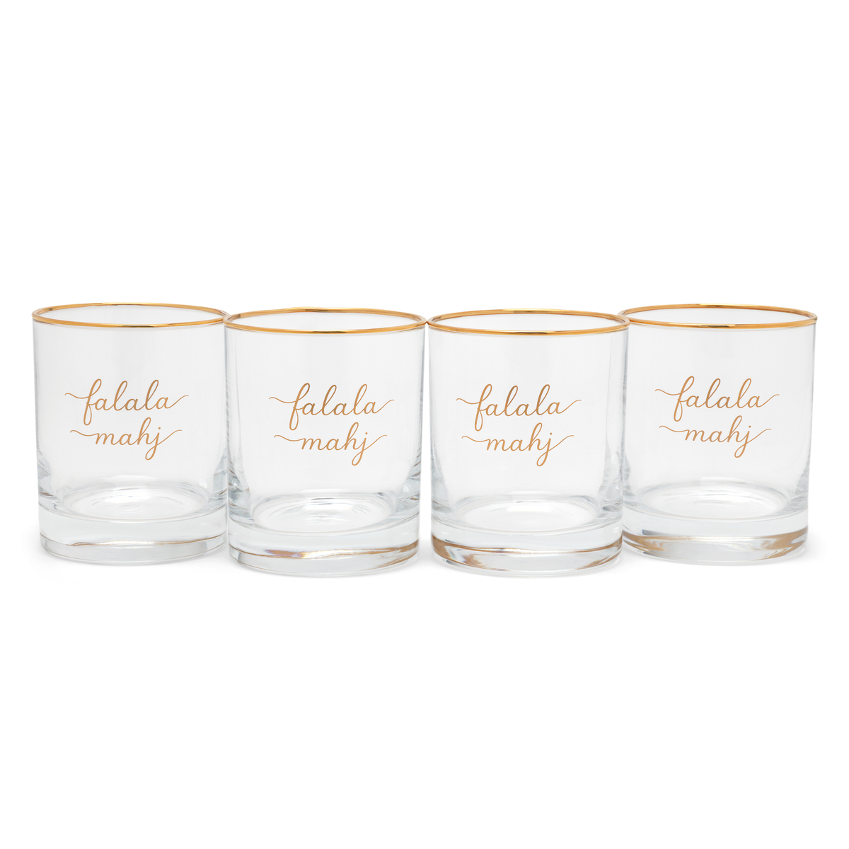 Fa La La Mahj Christmas Cocktail Glasses