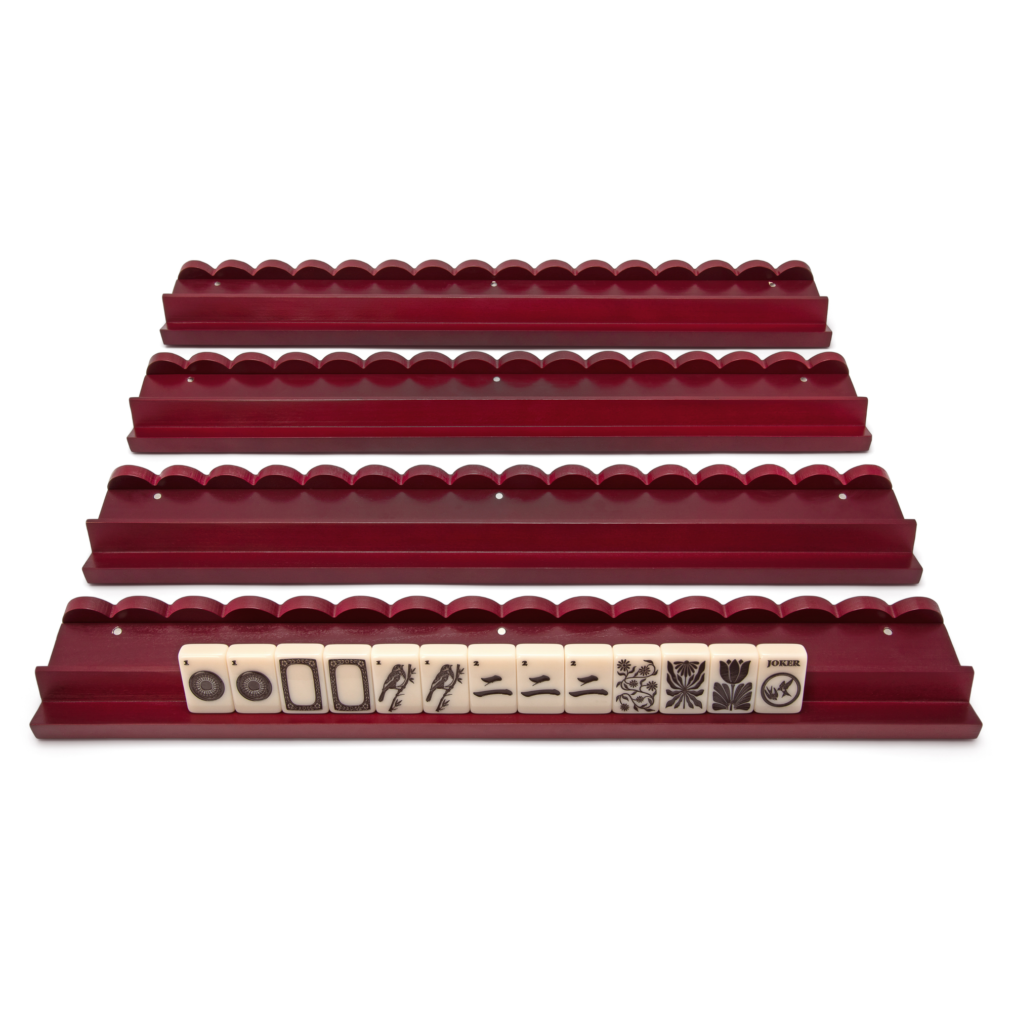 Mulberry Scalloped Mahjong Rack Set