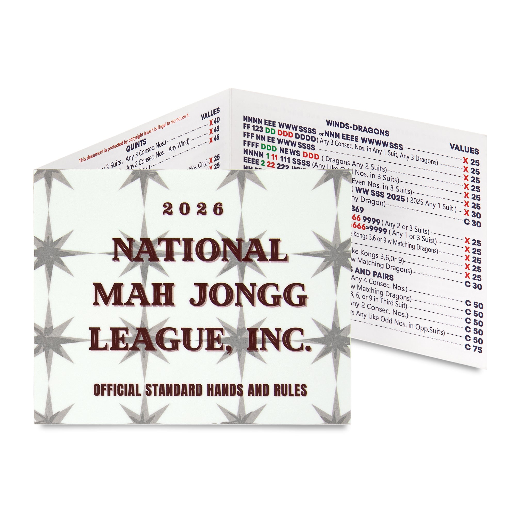 2026 NMJL Card Cover Sticker