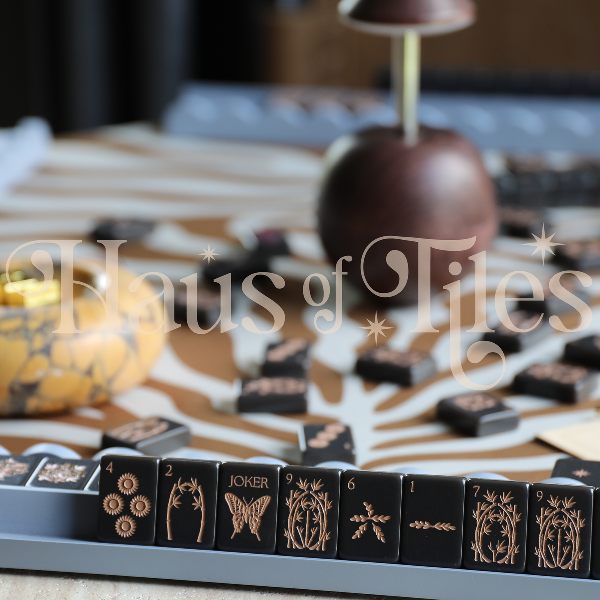 Petal & Loom Ink Mahjong Tile Set