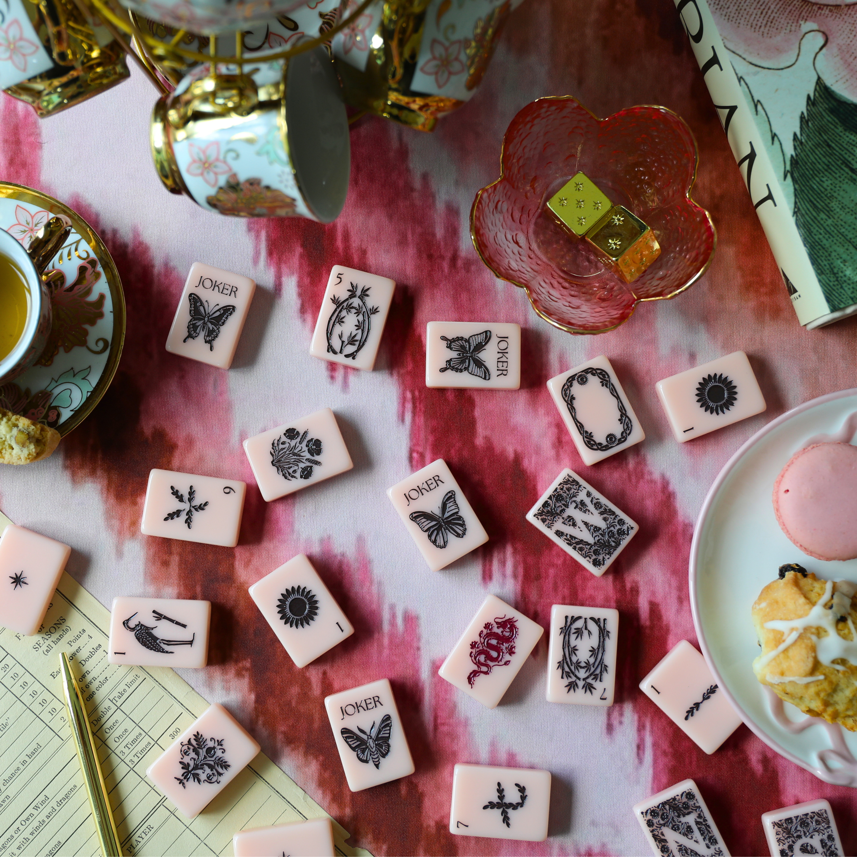 Petal & Loom Peony Mahjong Tile Set | PRE-ORDER