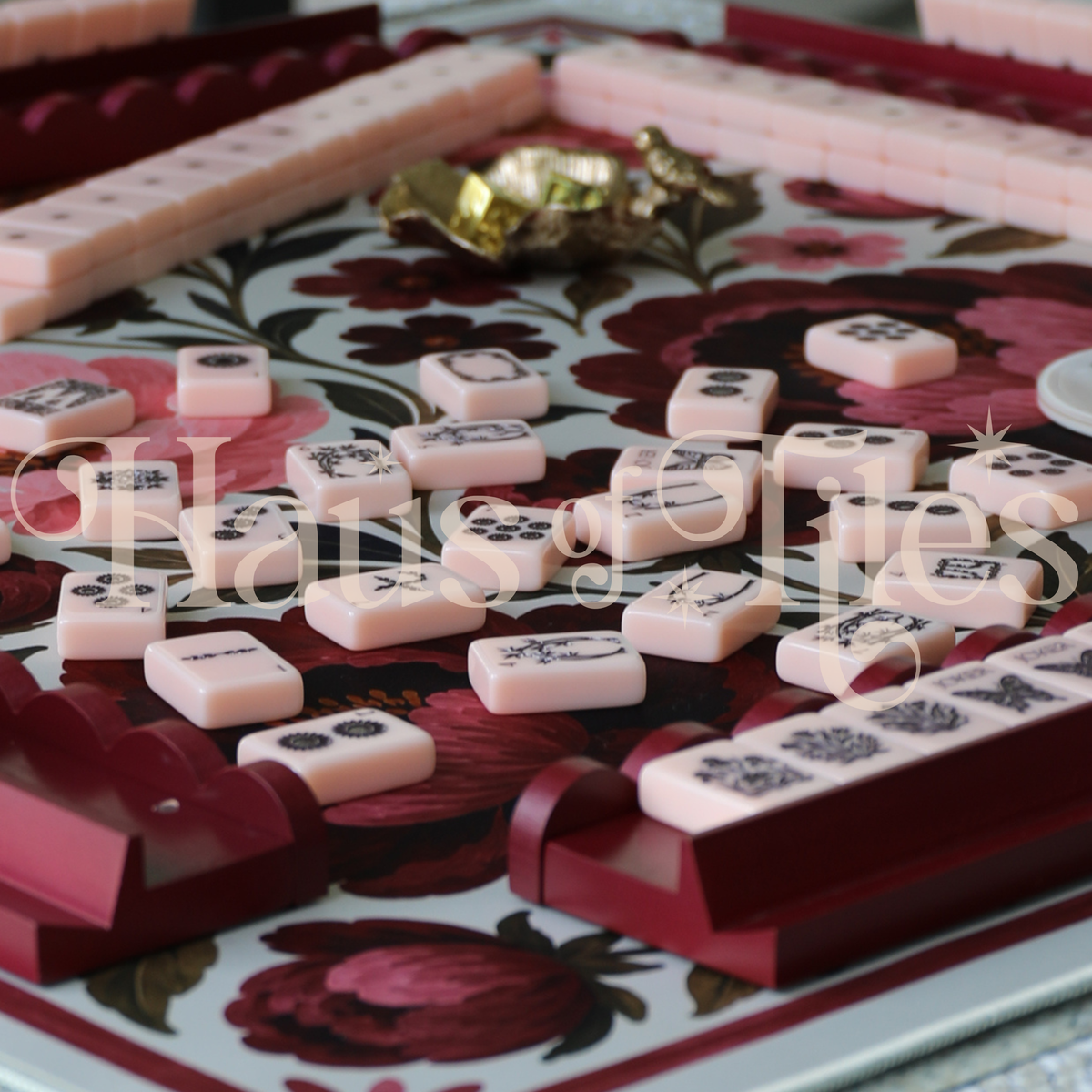 Petal & Loom Peony Mahjong Tile Set