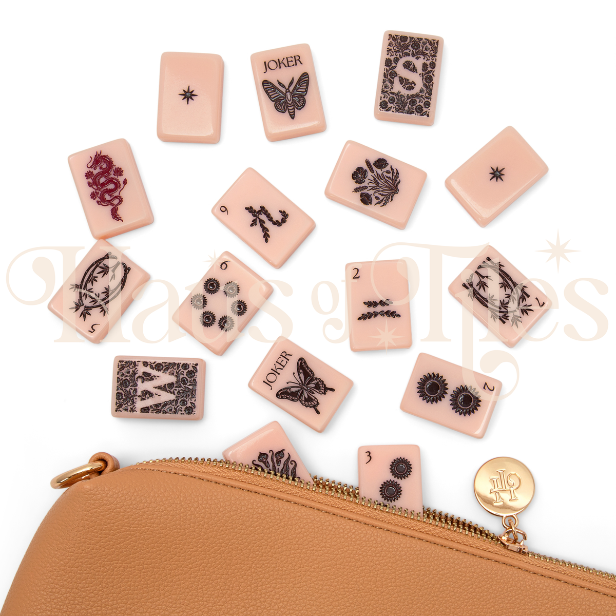 Petal & Loom Peony Mahjong Tile Set