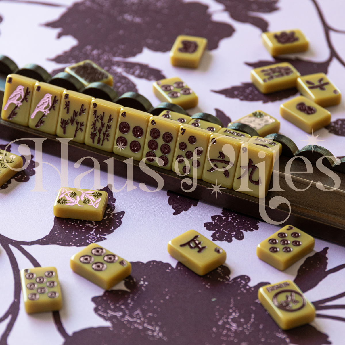 Plum Grove Mahjong Mat | No Grommet