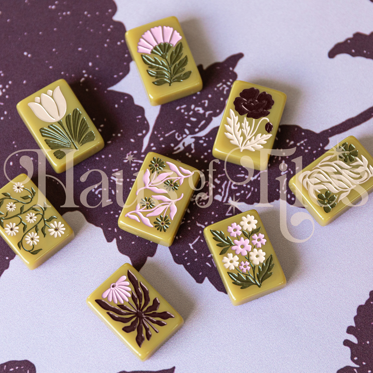 Plum Grove Mahjong Mat | No Grommet