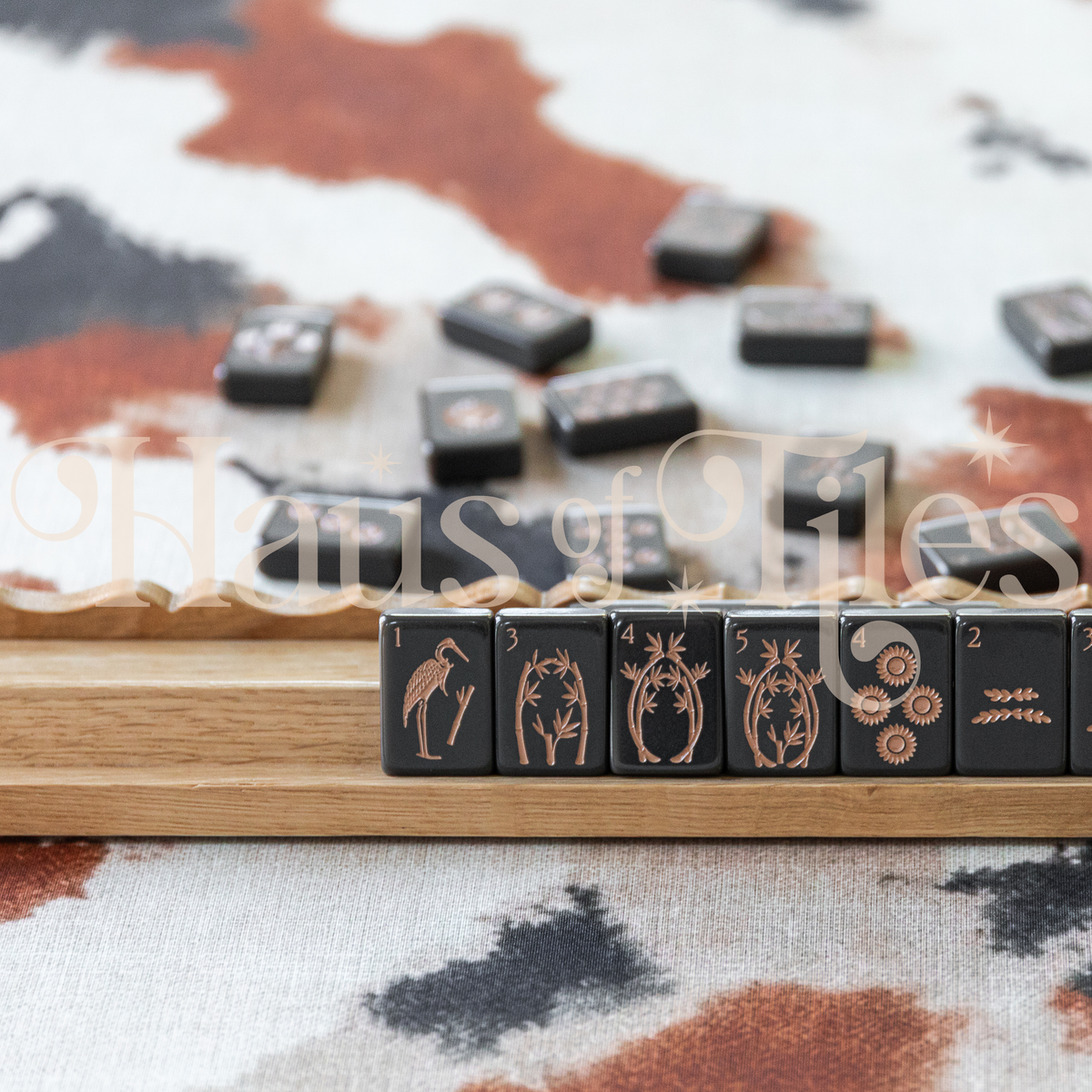 Sable Bloom Mahjong Mat | No Grommet