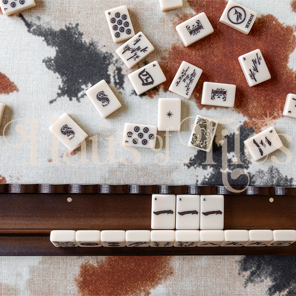Sable Bloom Mahjong Mat | No Grommet