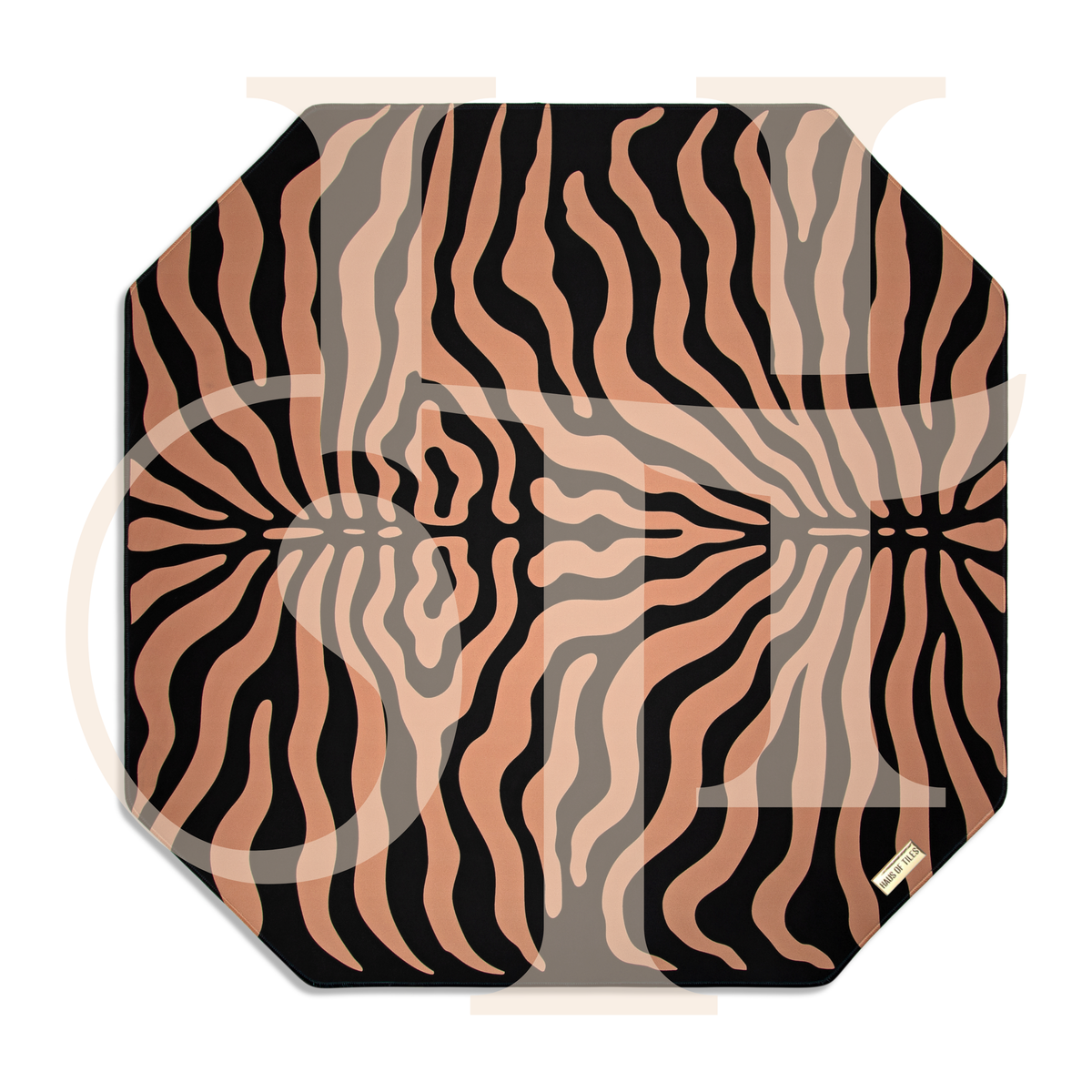 Savana Noir Mahjong Mat - Octagon | Patent Pending