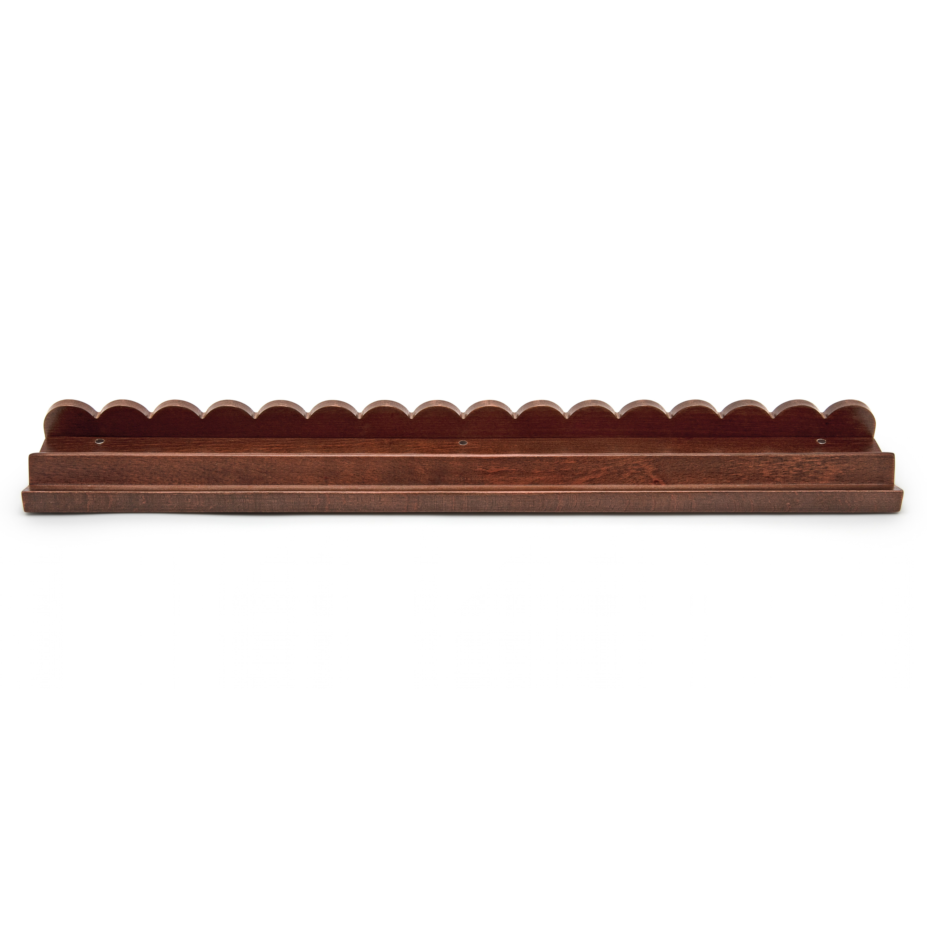 Walnut Scalloped Mahjong Rack Set
