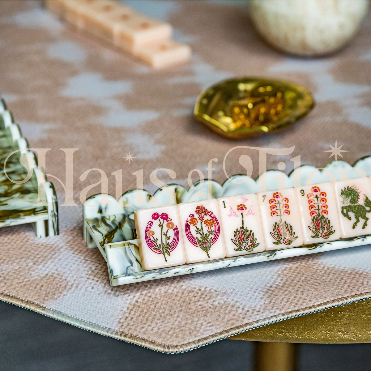 Wild Mare Desert Rose Mahjong Tile Set