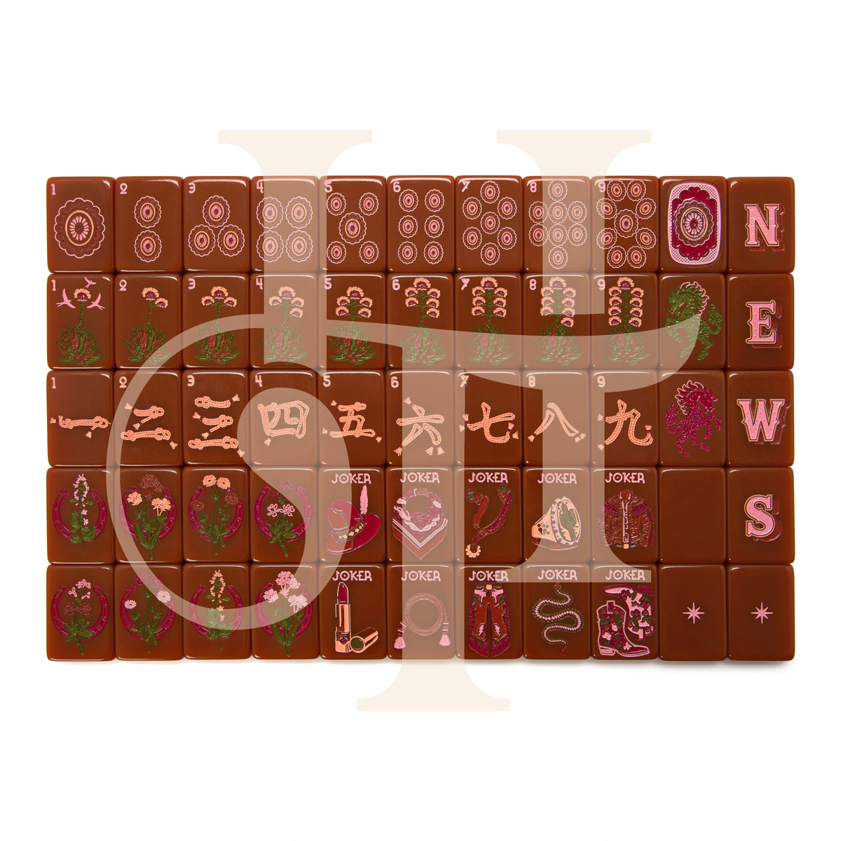 Wild Mare Saddlefire Mahjong Tile Set
