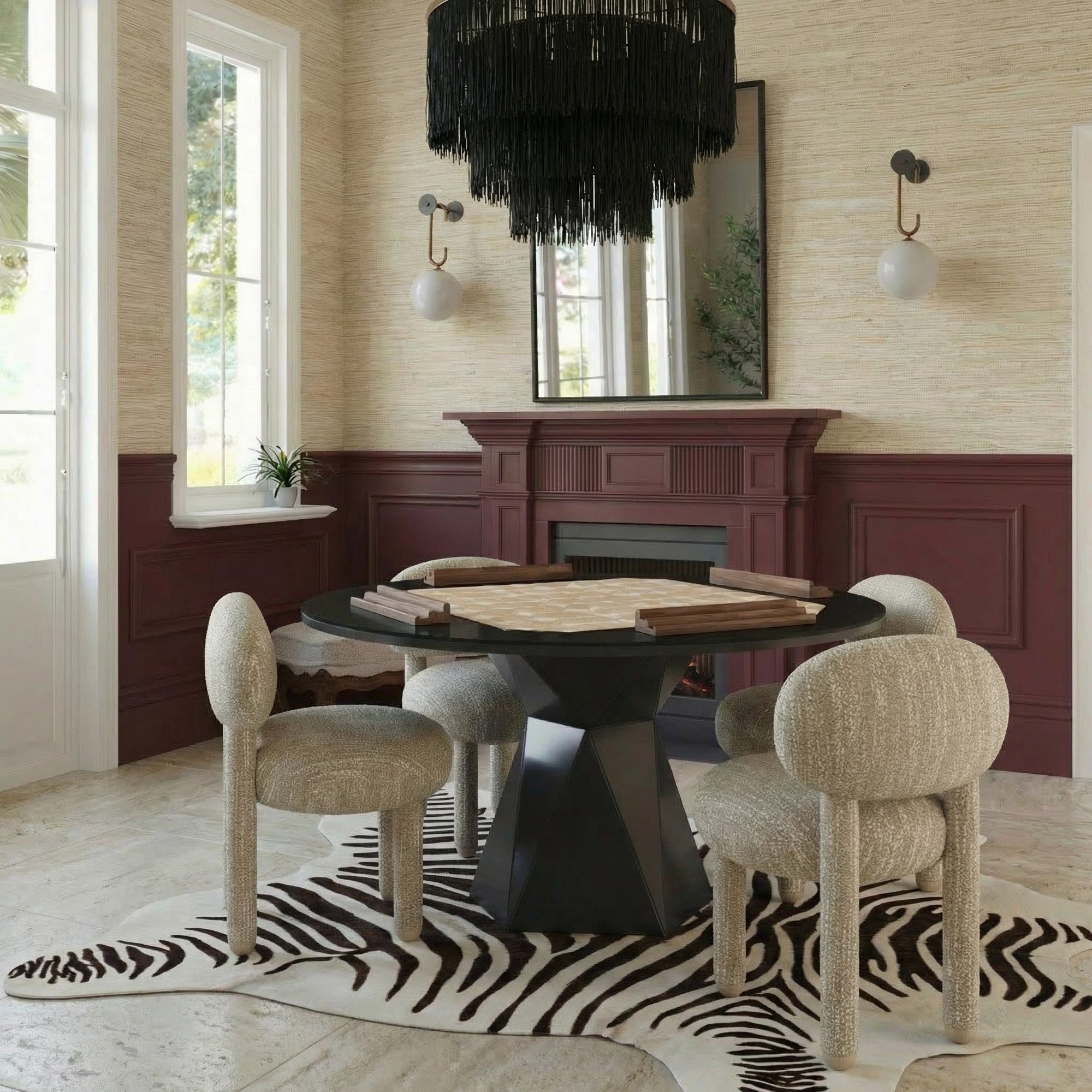 Manu Nubby Taupe Performance Fabric Side Chair
