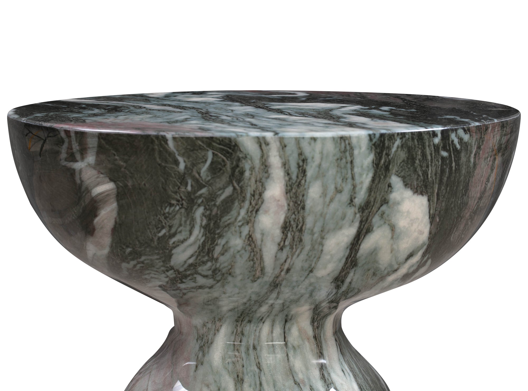 Rue Grey Faux Marble Round Side Table