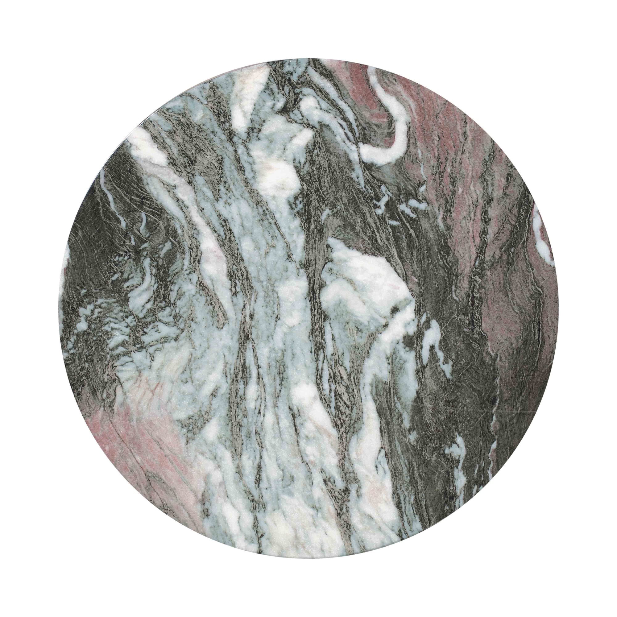 Rue Grey Faux Marble Round Side Table
