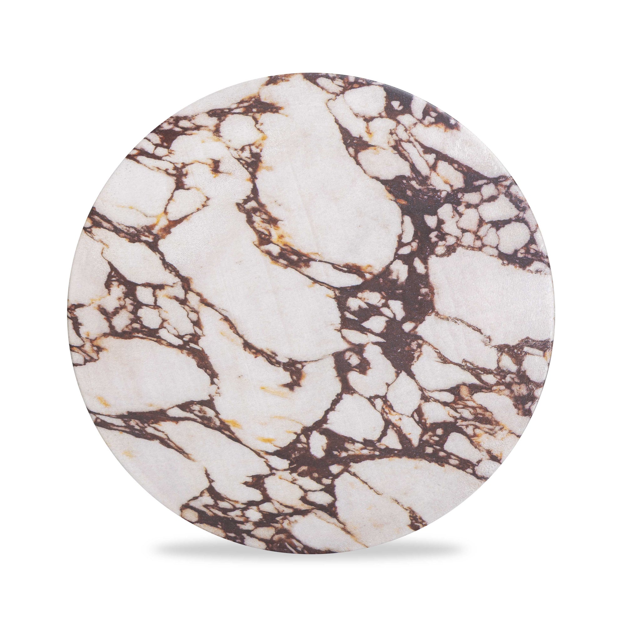 Pia Red Faux Marble Concrete Side Table