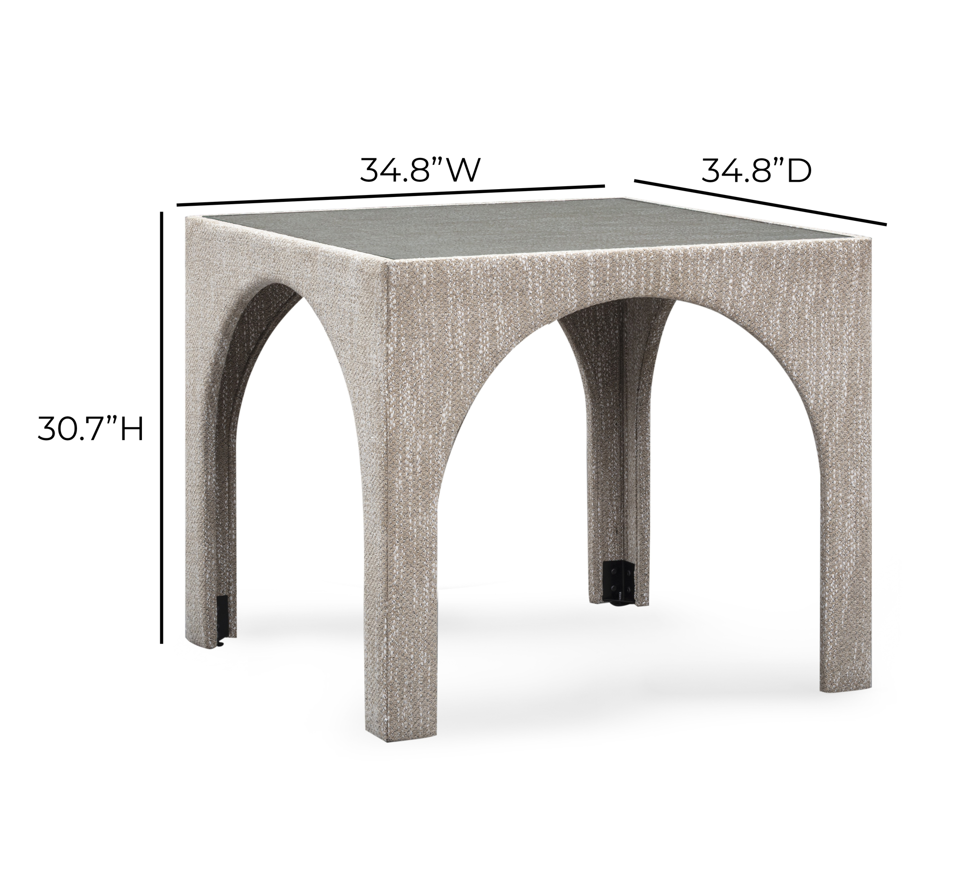 Taupe Tomlin 35" Square Mahjong Table